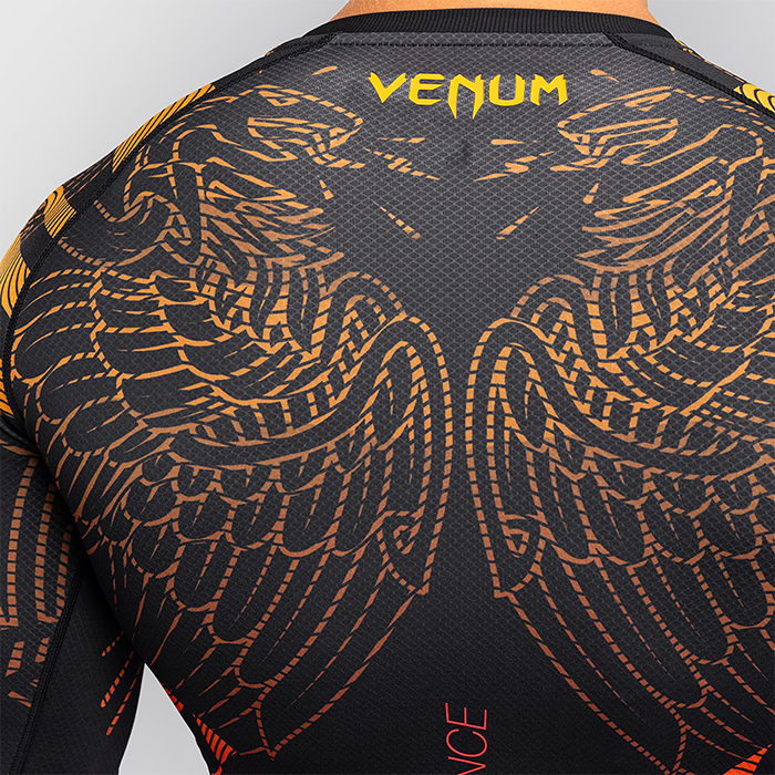 Venum Quetzal Fury L&aring;ng&auml;rmad Rashguard Svart R&ouml;d Orange