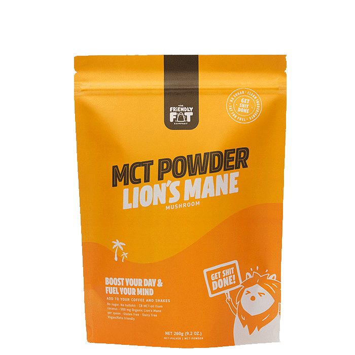 C8 MCT-pulver Lions Mane Mushroom 260 g