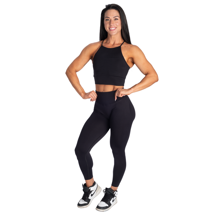 Performance Crop-Halters Topp Svart