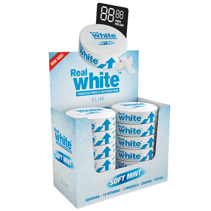 10 x Kickup Real White, Soft Mint SLIM, 24 portionspåsar