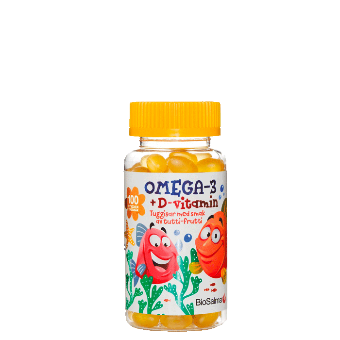Läs mer om Omega-3 + D-vitamin Barn, 100 st tuggisar