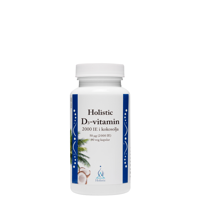 D3-vitamin, 2000 IE, 90 kapslar i kokosolja