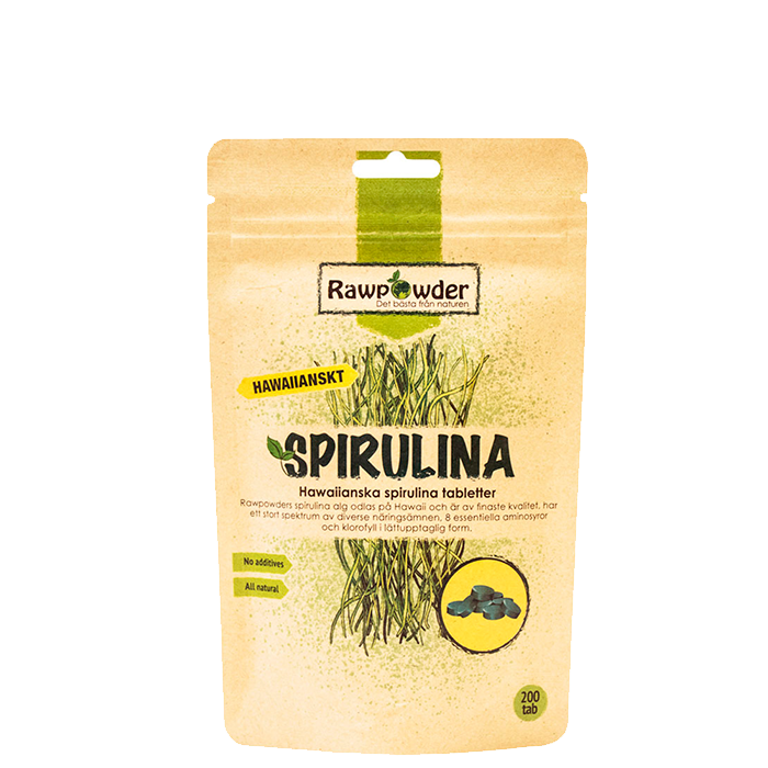 Spirulina Hawaiianska Spirulinatabletter 200 st