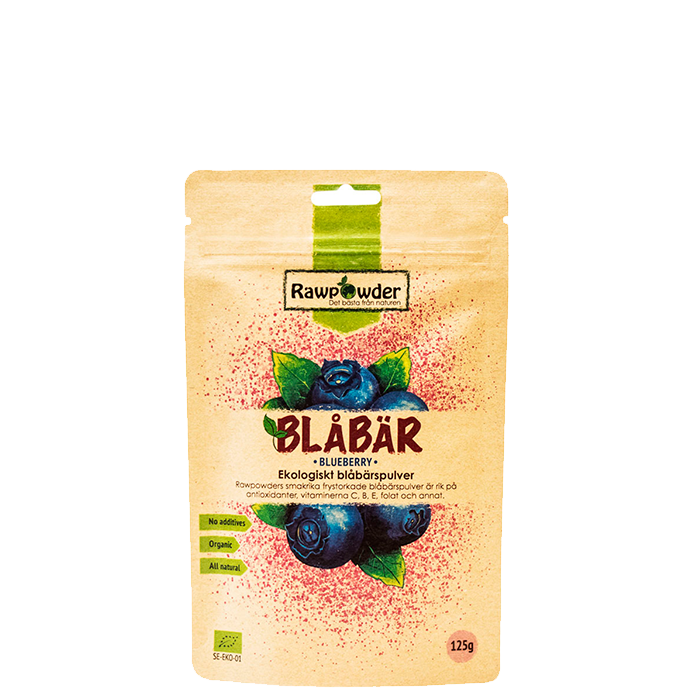 Blåbärspulver EKO, 125 g