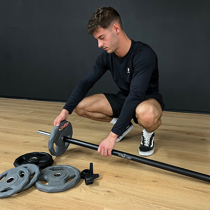 Pumpset Skivst&aring;ng och Viktskivor 17,5 kg