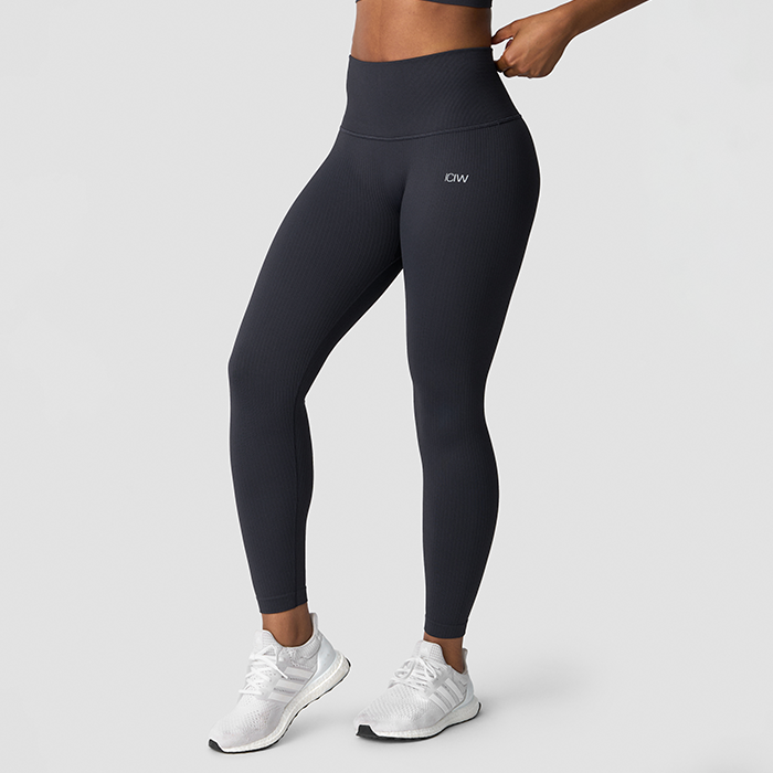 Ribbed Define Seamless Pocket Tights Dusty Black