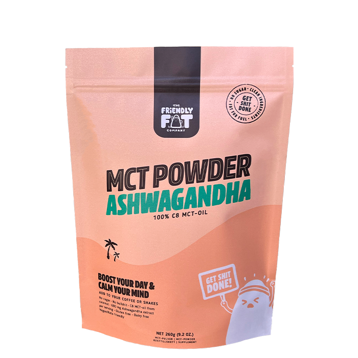 The Friendly Fat Company C8 MCT-pulver Ashwagandha 260 g