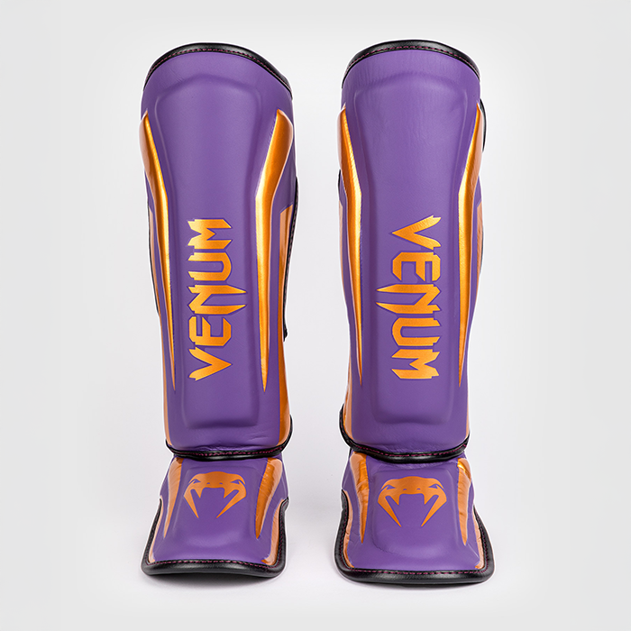 Venum Elite Shin Guards Dark Purple
