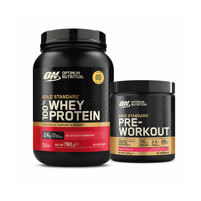100% Whey Gold Standard Vassleprotein 700 g + Gold Standard PWO 330 g