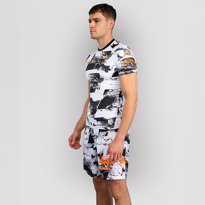 UFC Zenith by Venum Fight Week Rashguard Kort &auml;rm Svart Vit Orange