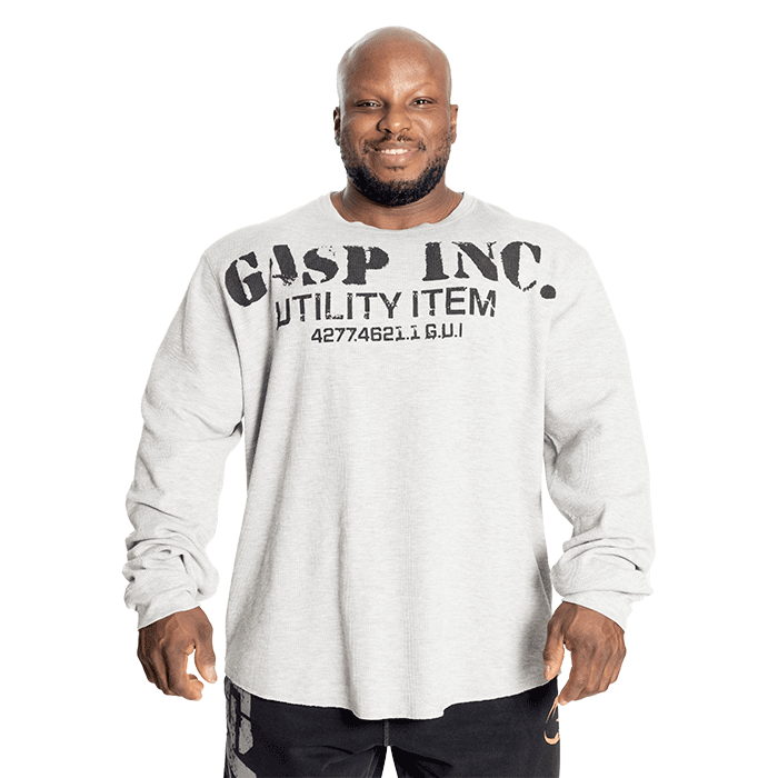 GASP Thermal Gym Sweater Grey Melange