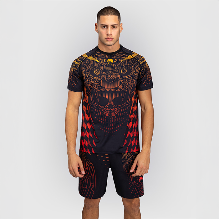 Venum Quetzal Fury Dry Tech T-shirt Svart R&ouml;d Orange