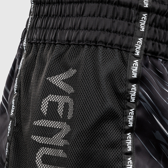 Rapid Muay Thai Shorts Svart Gr&aring; Vit