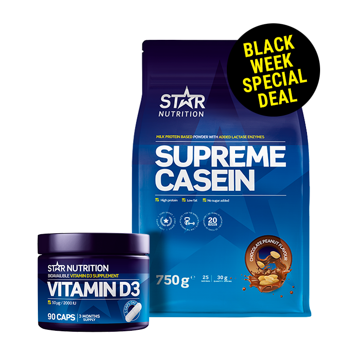 Supreme Casein, 750g + Vitamin D3, 90 caps