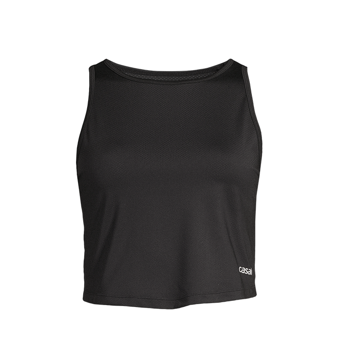 Laser Mesh Crop Top,Black