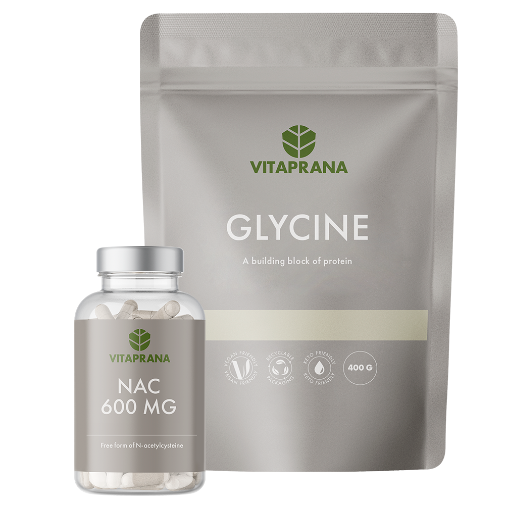 Glycine 400g NAC 600 mg 100 kapslar Aminosyror