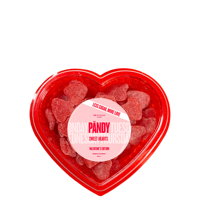 Pändy Candy Sweet Hearts Valentines Edition, 150 g, Hallon