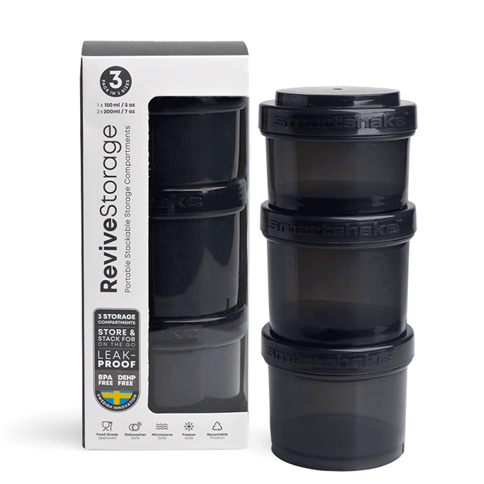 Revive Storage 3 pack Black 1×150 ml 2×200 ml