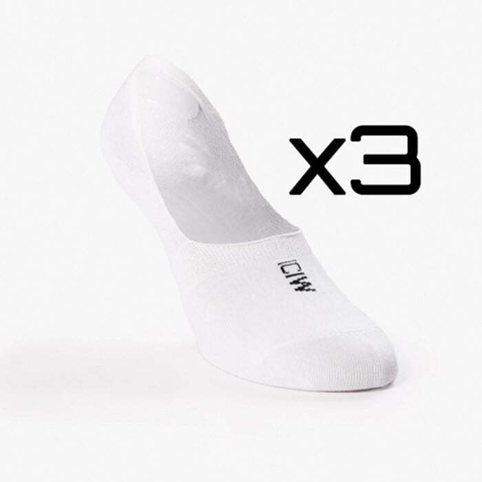 ICANIWILL Invisible Unisex Socks 3-pack White