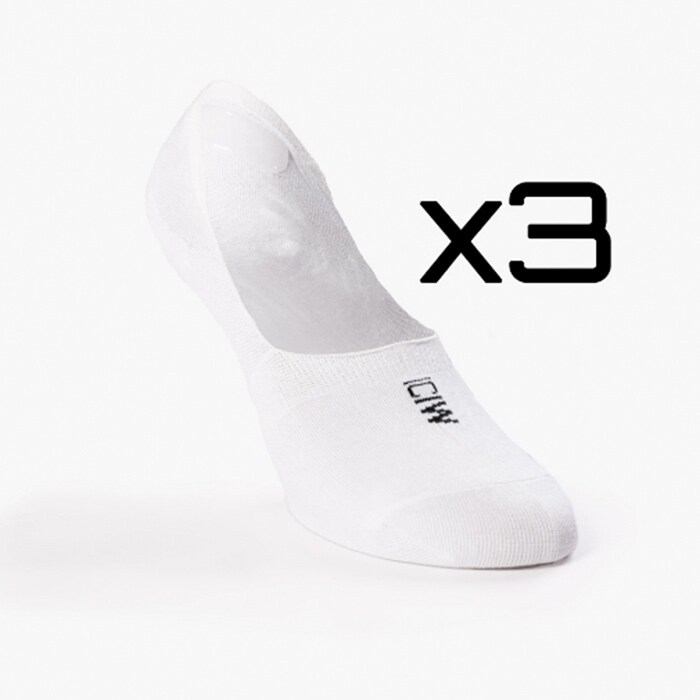 Invisible Unisex Socks 3-pack, White