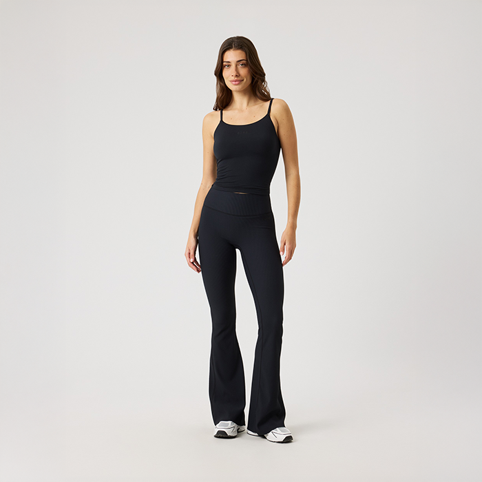 Studio Soft Cropped Linne Svart