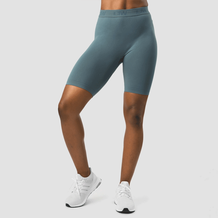 Define Seamless Logo Biker Shorts Jungle Green