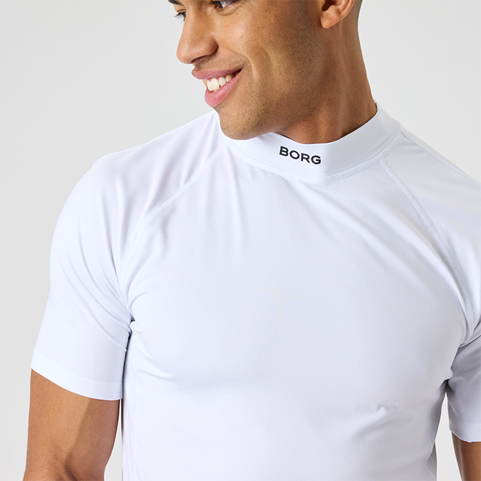 Mock Neck T‑shirt Vit