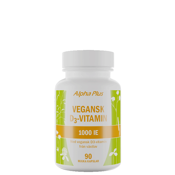 Vegansk D3 vitamin 1000 iE 90 kapslar