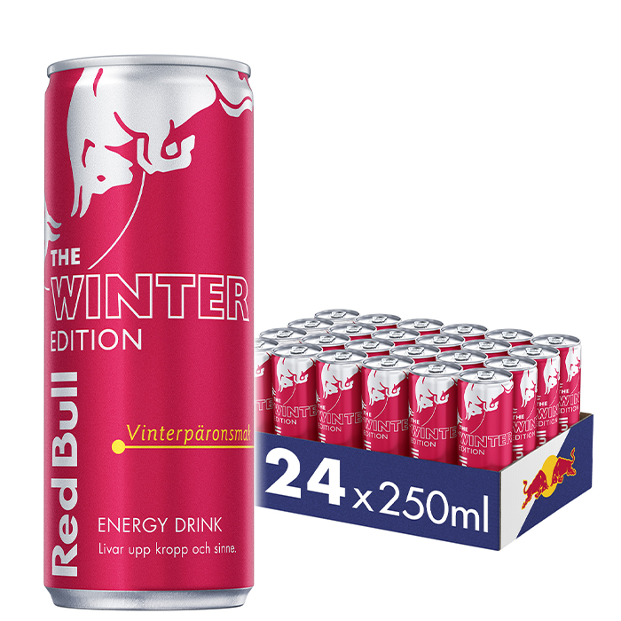 24 x Red Bull Energidryck 250 ml Winter Edition Vinterpäron