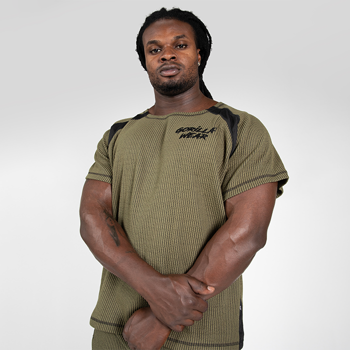 Augustine Old School Work Out Top, Army Green