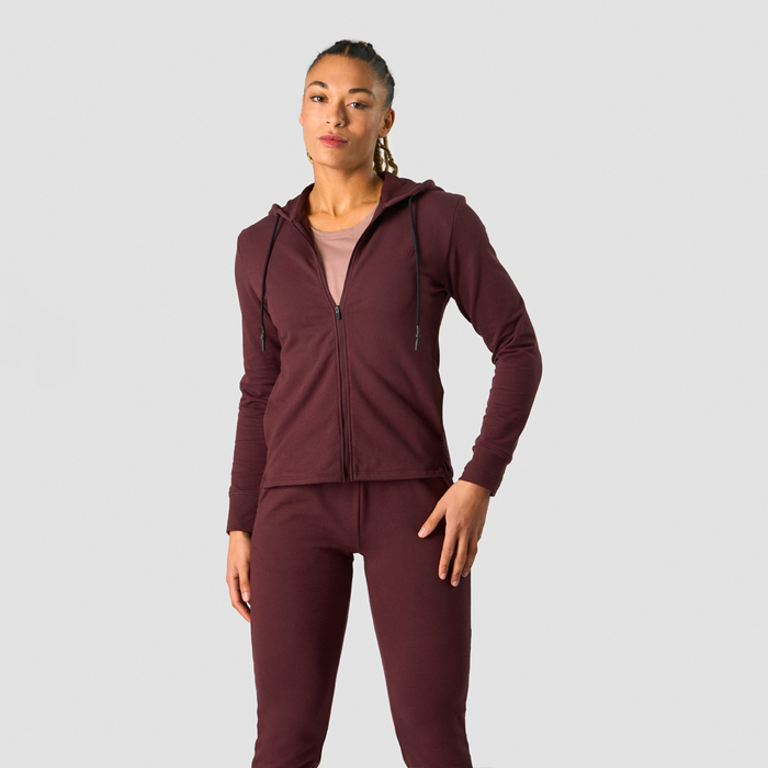 Läs mer om Stride Zipper Hoodie, Burgundy