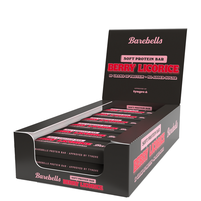 12 x Barebells Soft Bar,55 g, Berry Licorice