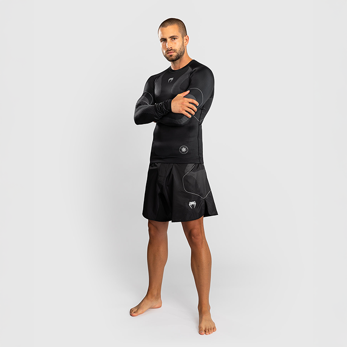 Nexus Rashguard L&aring;ng &Auml;rm Svart Silver