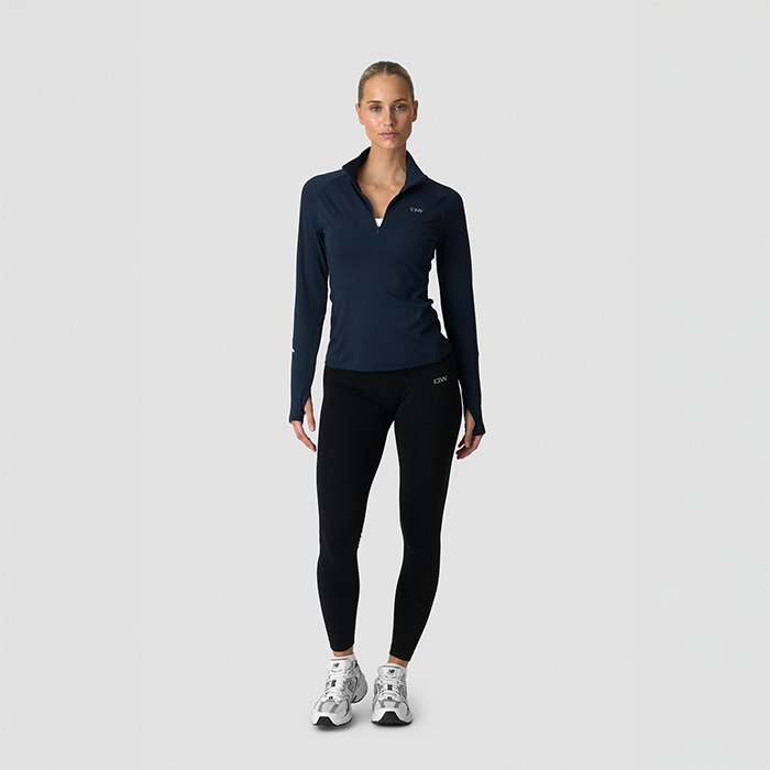 Everyday L&aring;ng&auml;rmad Randig 1/4 Zip Bl&aring;
