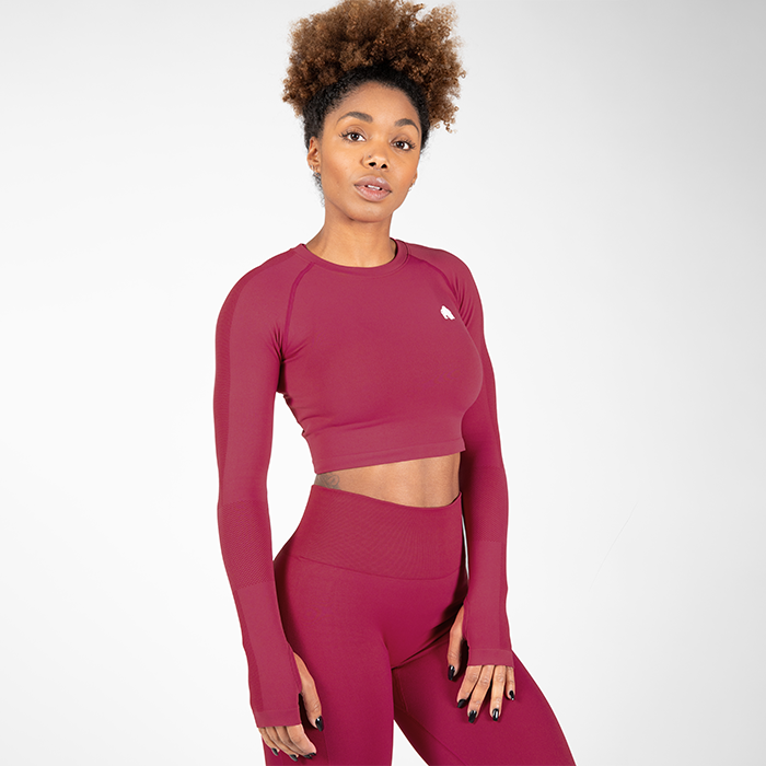 Gorilla Wear Hilton Seamless Long Sleeve Fuchsia