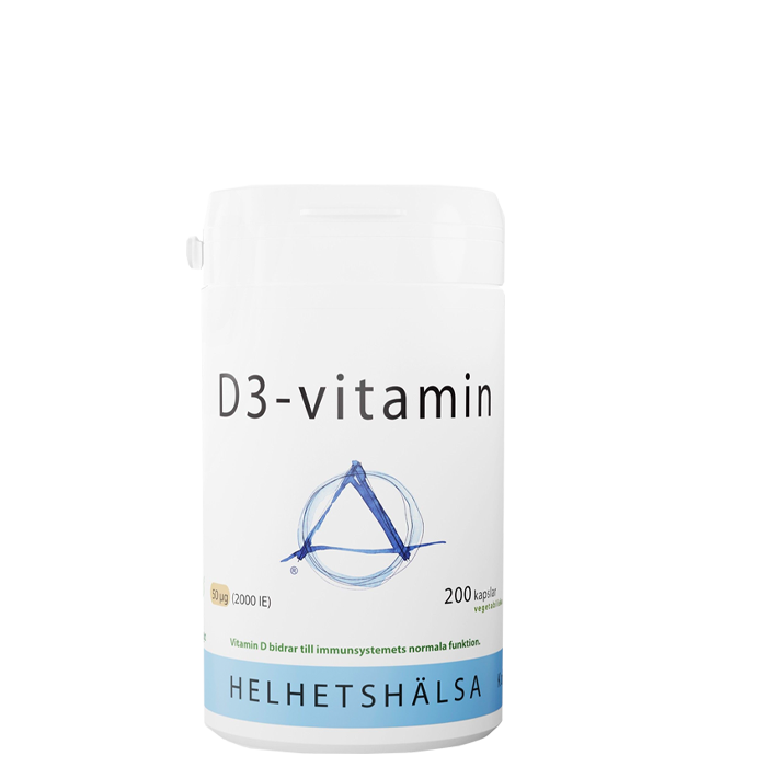 Helhetshälsa D3-vitamin 50 µg 2000 IE 200 kapslar
