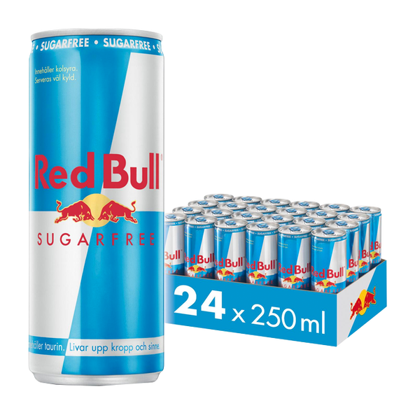 24 st Red Bull Energidryck Flak Sockerfri 250 ml