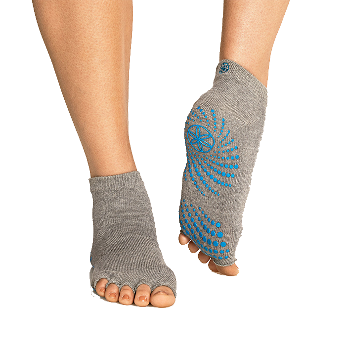 Bild av Heather Grey Toeless Grippy Socks