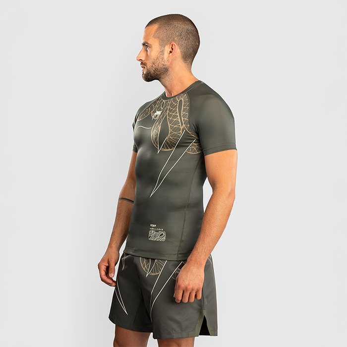 Serpenti Rashguard Kort &Auml;rm Khaki Brons Ivory