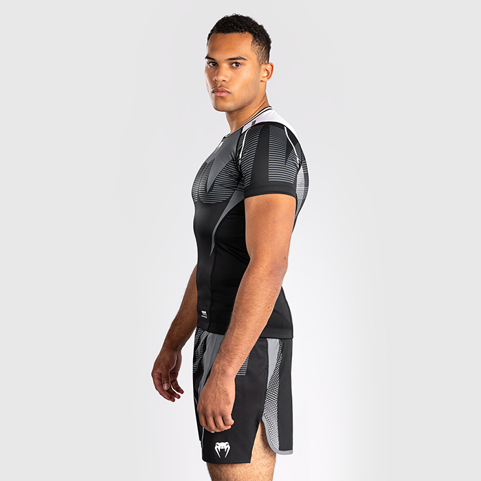 Venum Adrenaline Rashguard Kort&auml;rmad Svart Gr&aring;