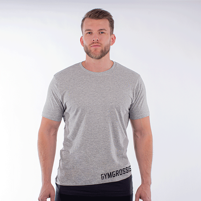 Gg Men New Logo Tee Grey