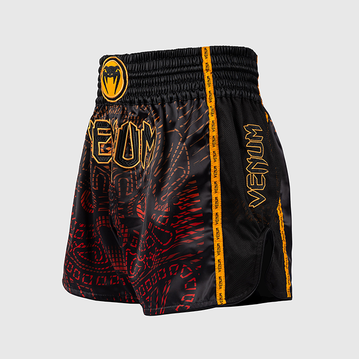 Venum Quetzal Fury Muay Thai Shorts Svart R&ouml;d Orange