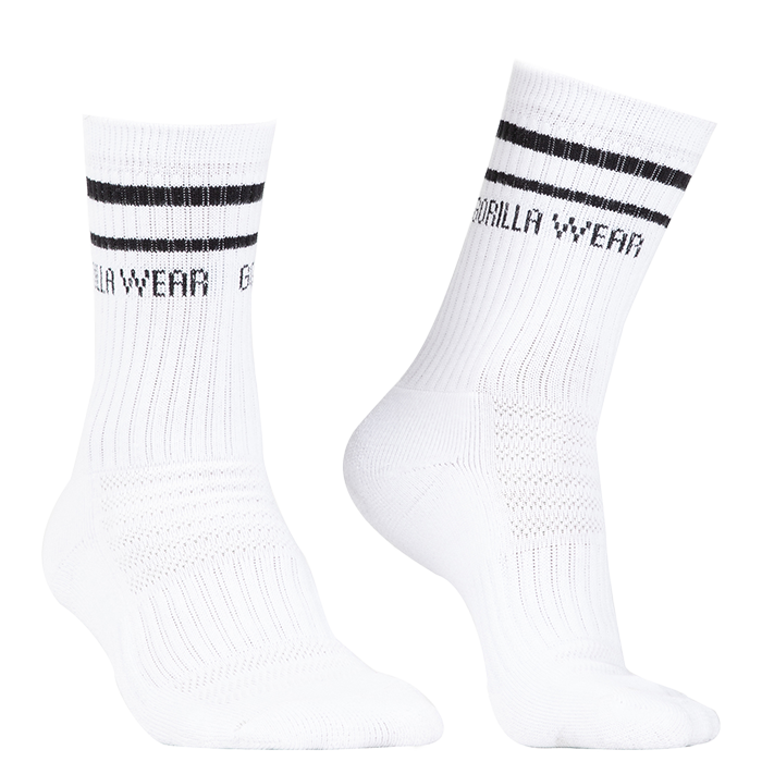 Gorilla Wear Crew Socks White