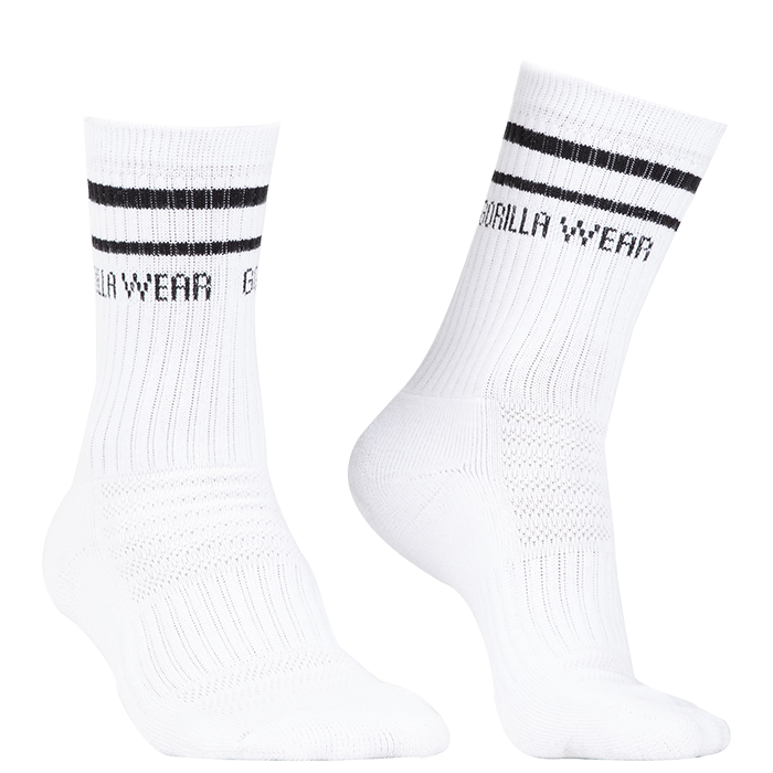 Gorilla Wear Crew Socks,White