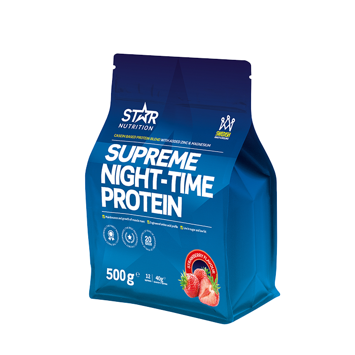 Supreme Night Time Protein, 500 g, Strawberry