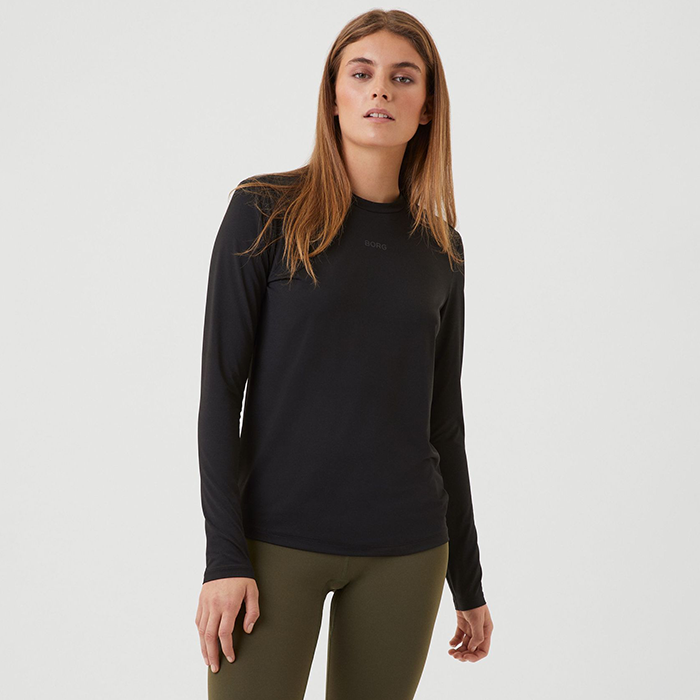 Borg Long Sleeve T-Shirt, Black Beauty