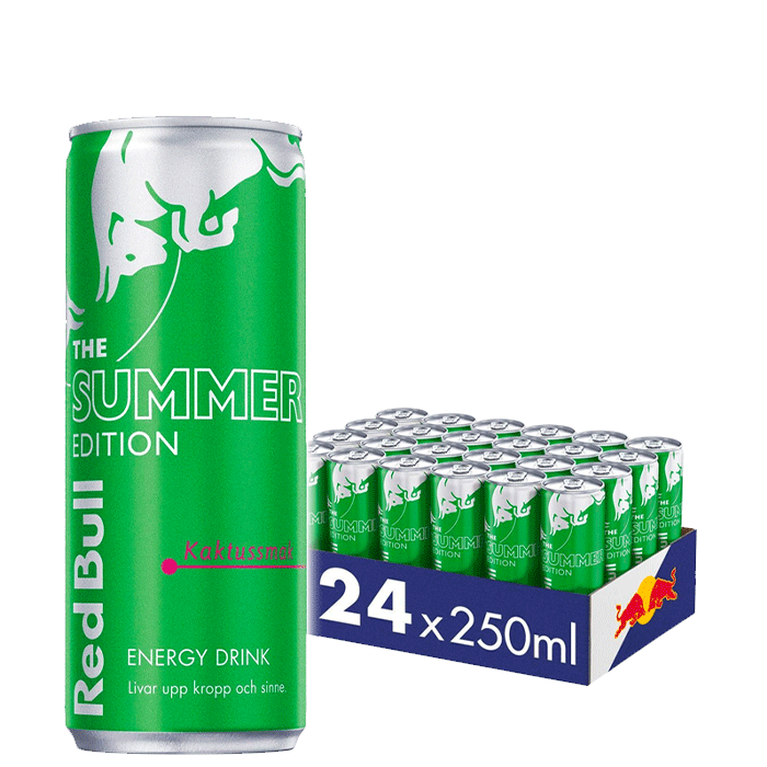 24 x Red Bull Energidryck, 250 ml, Summer edition, Cactus