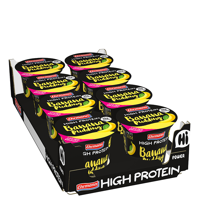 8 x Ehrmann Protein Pudding 200 g Banana