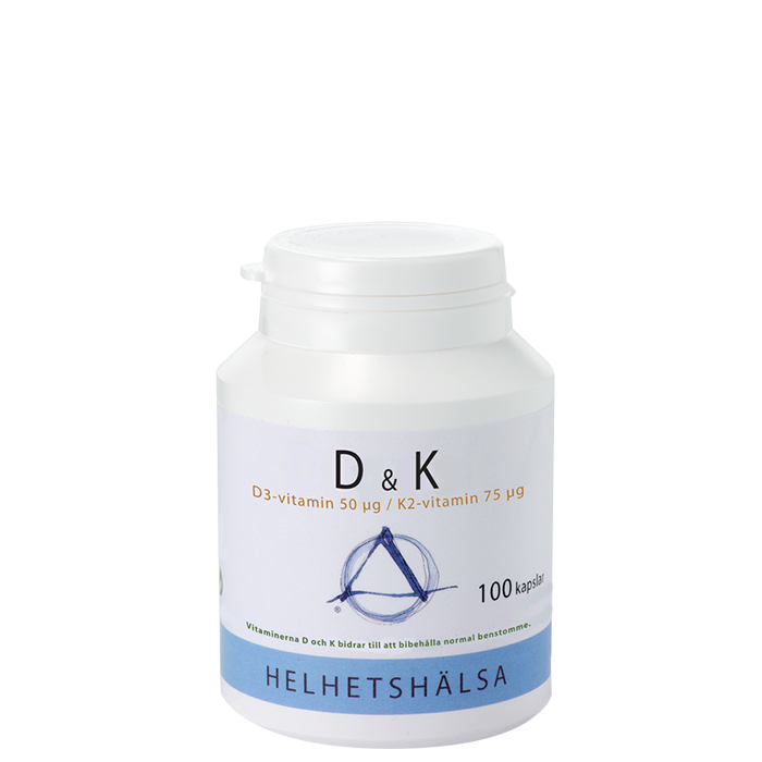 Helhetshälsa D & K vitamin 100 kapslar