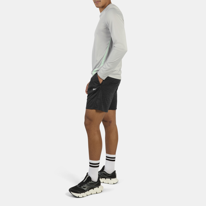 ID Train Stickade Tr&auml;ningsshorts Svart Melange